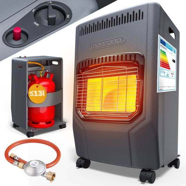 Gas Patio Heater Black 72x38x42cm 4200W