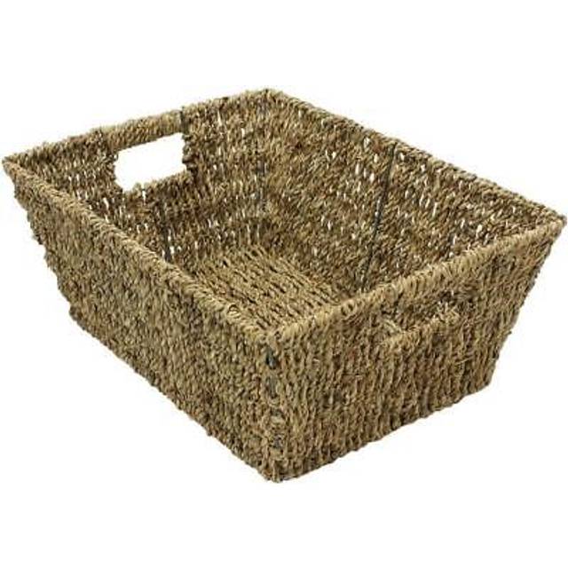 MantraRaj Seagrass Storage Basket Shelf Storage Hand Woven Display Hampers Basket Bathroom Storage Baskets for Shelves