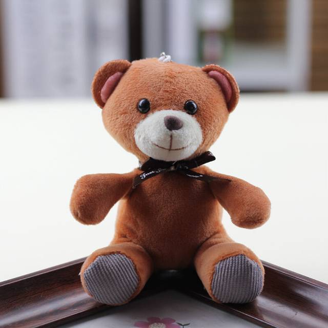 (Light Brown) Delightful Teddy Bear Plush Toy With Ribbon Bow Premium Pp Cotton Stuffed Animal