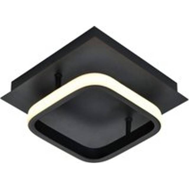 Matt black 3000k square led ceiling strip light fitting by happy homewares