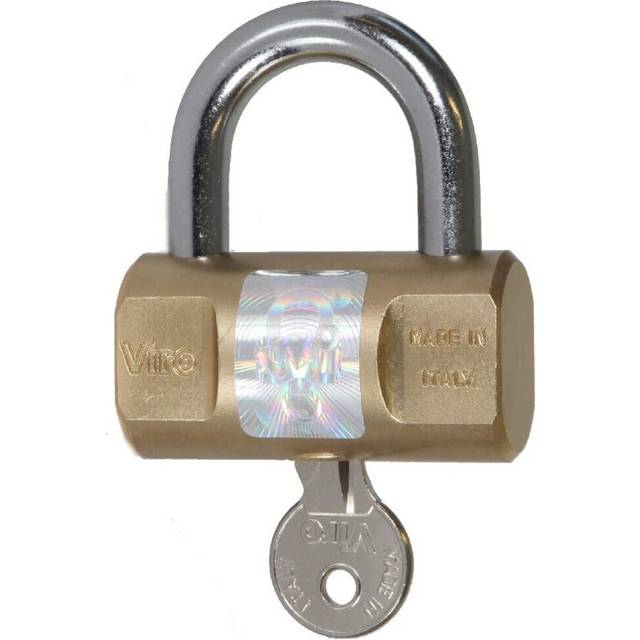 Viro 102 Cylinder Padlock, Brass, 50 mm
