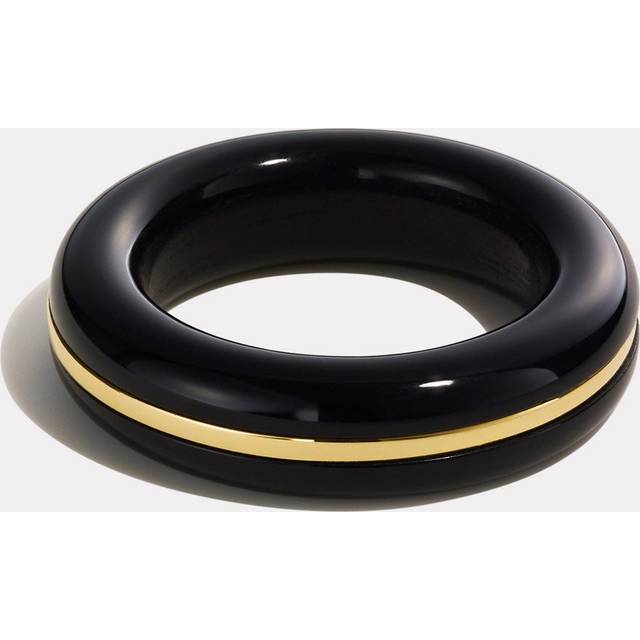 By Pariah Essential Gem Stacking Ring Black Onyx - 55