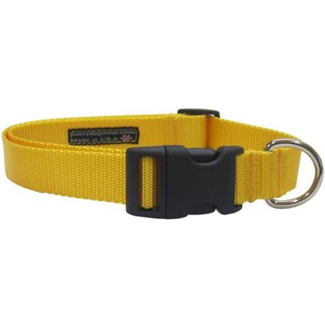 Sassy Dog Wear  Nylon Webbing Dog Collar, Yellow - Medium