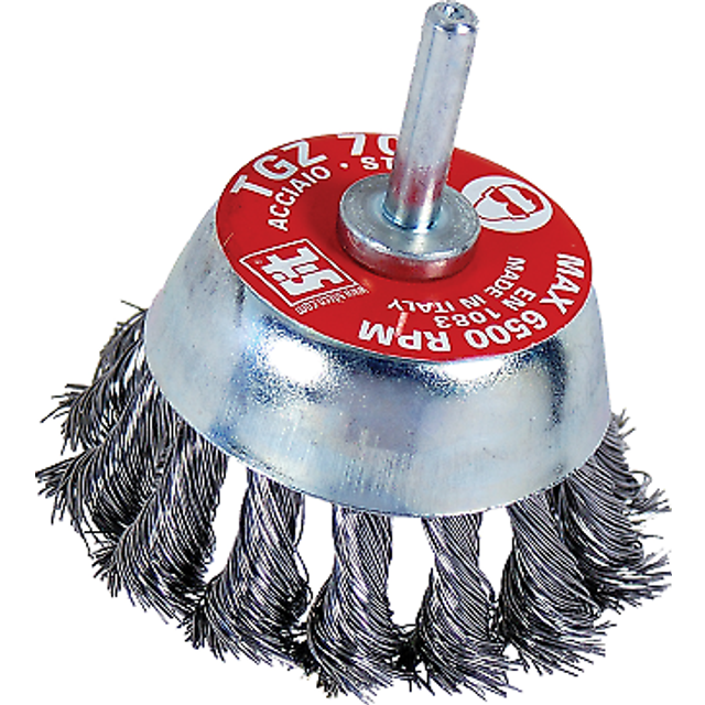 SIT 70mm Spindle Mounted Twist Knot Cup Brush