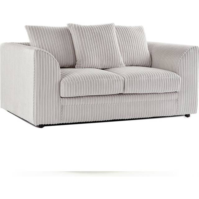 (Cream, 2 Seater) Luxor Jumbo Cord 4 Seater Corner Sofa