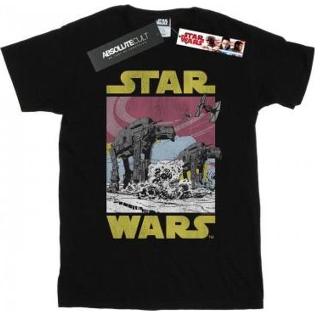 (9-11 Years, Black) Star Wars Boys The Last Jedi AT-AT T-Shirt