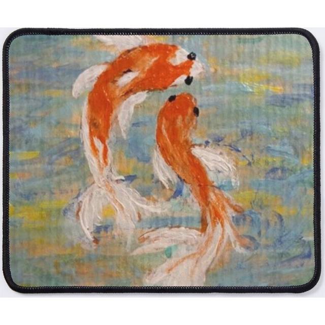 Mouse Pad Pool of Delight - goldfish, playing, swimming, gentle, soothing, water 11.8 x 9.8 inch Computer Mat Gaming Office Mousepad