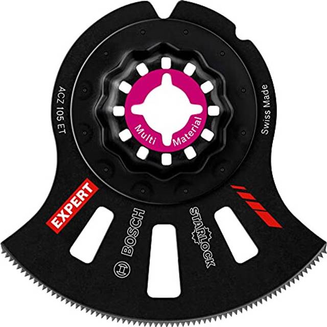 1x EXPERT Multi Material ACZ 105 ET Segment Saw Blades (for Fibre plastics GFK, CFK, Brick, Ã 105 mm, Professional Accessory Multitool)