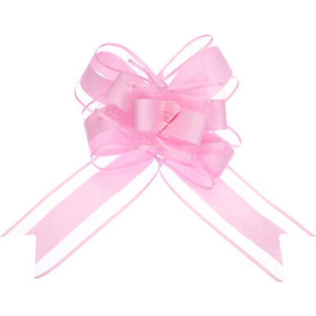 10pcs 9" large pull bow gift wrapping big organza bows ribbon pink