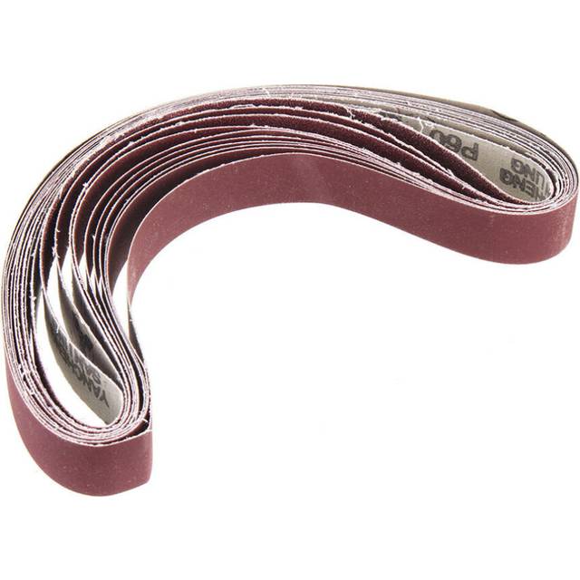 (600 Grit) 10pcs 40 to 1000 Grit 30mm x 580mm Sanding Belts For Belt Sander Attachment Use Motor/Angle Grinder
