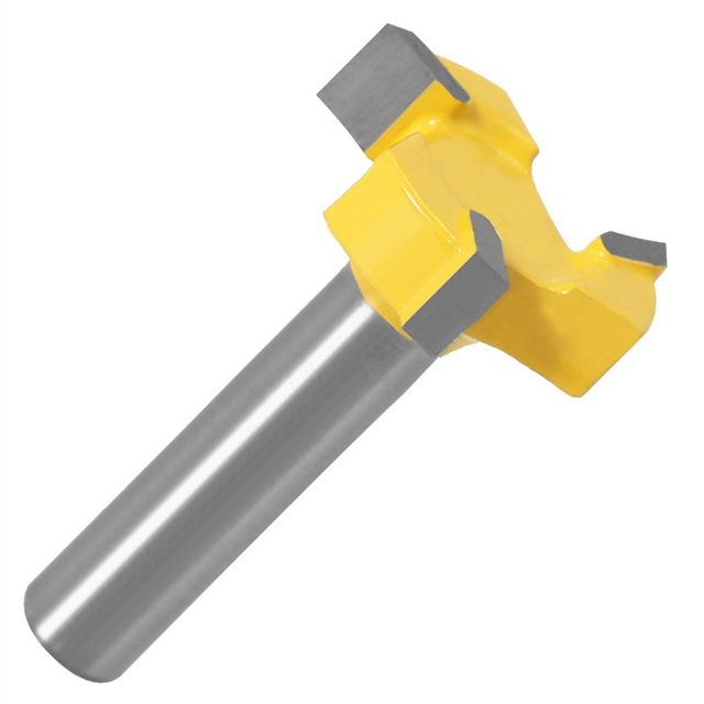 8mm Shank 3 Teeth T-Slot Router Bit Milling Straight Edge Slotting Cutter Cutting Handle for Wood Woodwork