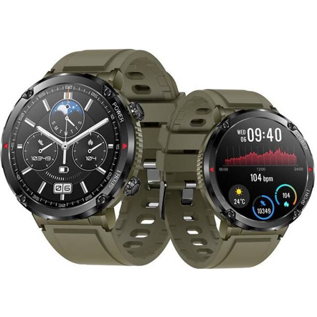 Chronus T30 Smart Watch Military Bluetooth Call(Answer/Dial Calls) for Android and iOS(Green)