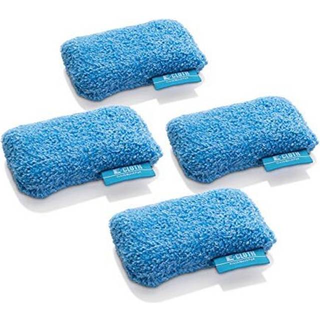 E-Cloth Fresh Mesh Pad, Premium Microfiber Non-Scratch Kitchen Dish Scrub Sponge, Blue, 4 Pack