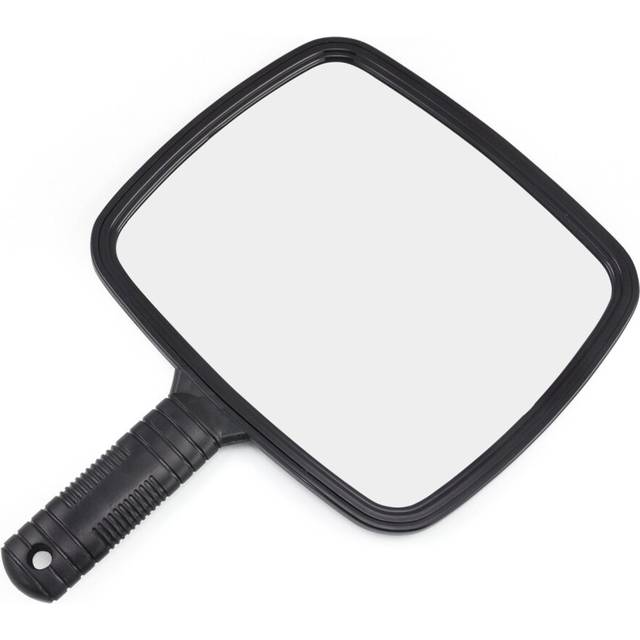 TRIXES Handspegel – professionell handhållen – salongs- och frisörsalong – vidvinkel – 20 x 17,5 cm
