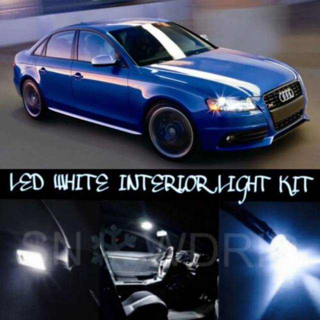 For audi a4 b8 a5 led xenon bright white interior light bulbs kit upgrade set