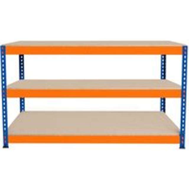 Monstershop S-Rax 3 Tier Workbench - 150Cm X 60Cm X 90Cm In Orange - One Size
