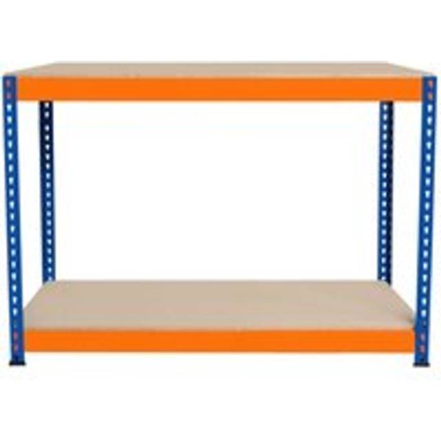 Monstershop S-Rax 2 Tier Workbench - 120Cm X 45Cm X 90Cm In Orange - One Size