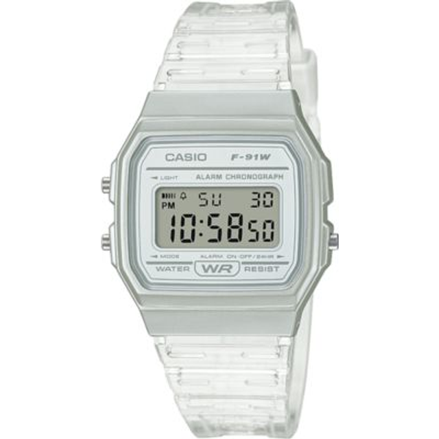 CASIO Couple Quartz Waterproof Sports Unisex Mens White Digital F91WS-7OS - Free