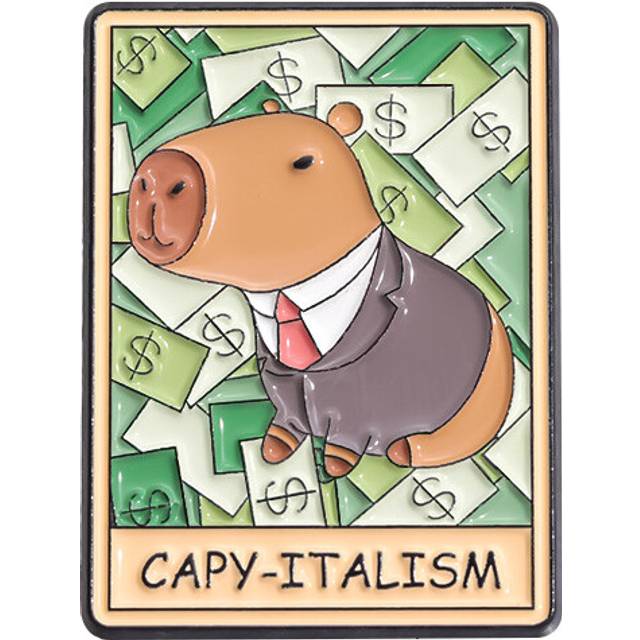 (QHXZ905) Delightful Cartoon Capybara Brooch With Stylish Color Options Perfect For Creative Fashion Statements