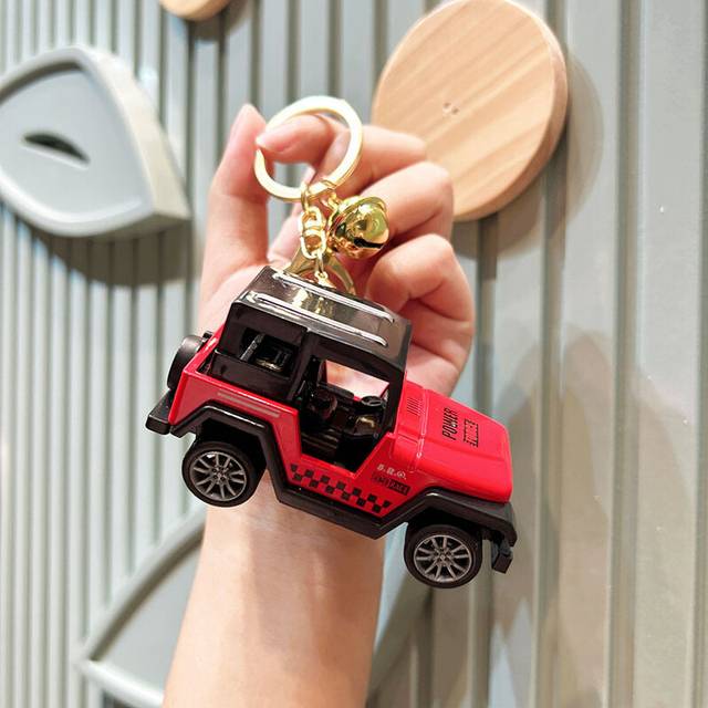 (Red) Adorable Mini Off Road Car Keychain In Multiple Colors For Holiday Present