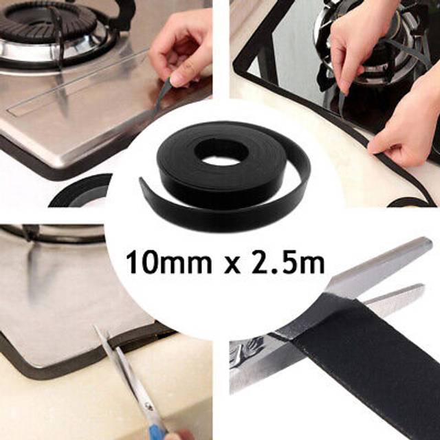 Universal Hob Seal Strip Foam Tape Self Adhesive Hotplate Gasket 10mm X 2.5m