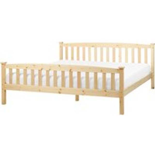 Solid Wood eu Super King Size Bed Frame 6ft Pine Slatted Base Natural Furniture Light Wood Giverny