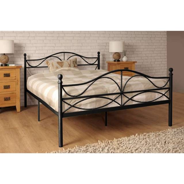 Wing Bed Frame - Black (UK Double - DE 135 x 190 cm)