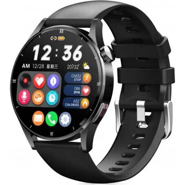 (black) New Smart Watch Heart Rate Meter Health Monitor Smart Bracelet Full Touch