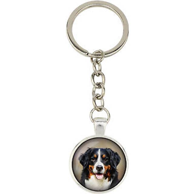 Bernese mountain dog, berner sennenhund - keychain with your photo, key decorati