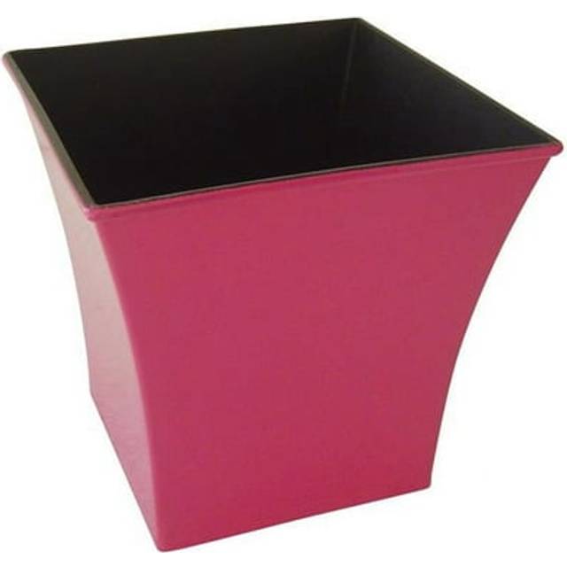 7.25 Inch Square Tapered Plastic Pot - Hot Pink