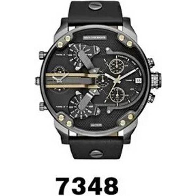 (7348 belt) Big Dial Men Watch Luxury DZ Sport Watches for Men Relogio Masculino Full
