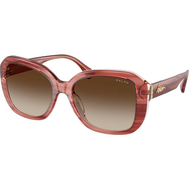 Ralph Lauren Kvinna RA5321U 620313 Solglasögon Acetat Röd Brun Fyrkantig Normal Skuggad