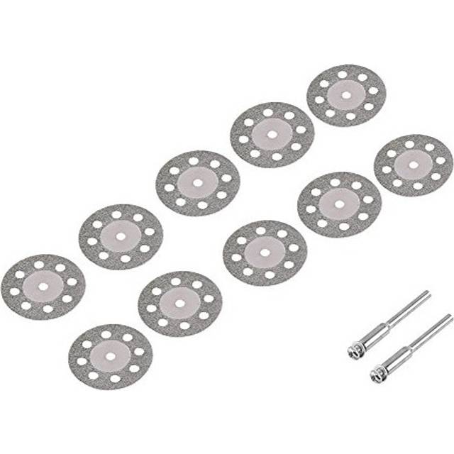 10 Pcs Rotary Tool 30mm Wheel Discs 8 Holes Diamond Circular Saw Blade Cutting Blade Set With 2 Pcs Mandrels