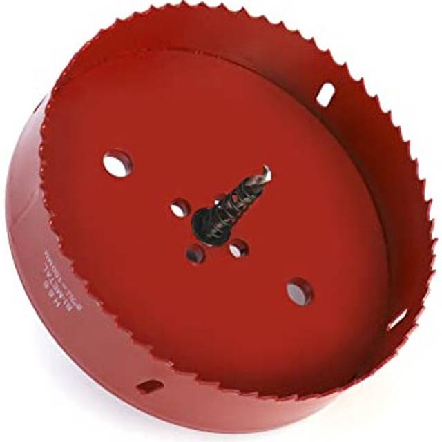 QWORK 150 mm Hole saw, M42 HSS hole saw bit, drilling tool kit round drill for aluminum, iron and wood