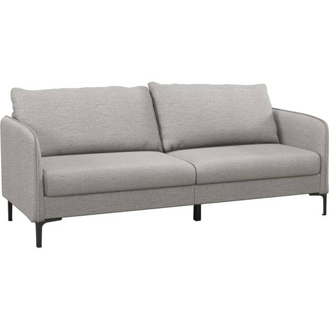Loveseat Sofa Upholstered Couch with Armrest & Sturdy Metal Legs Grey