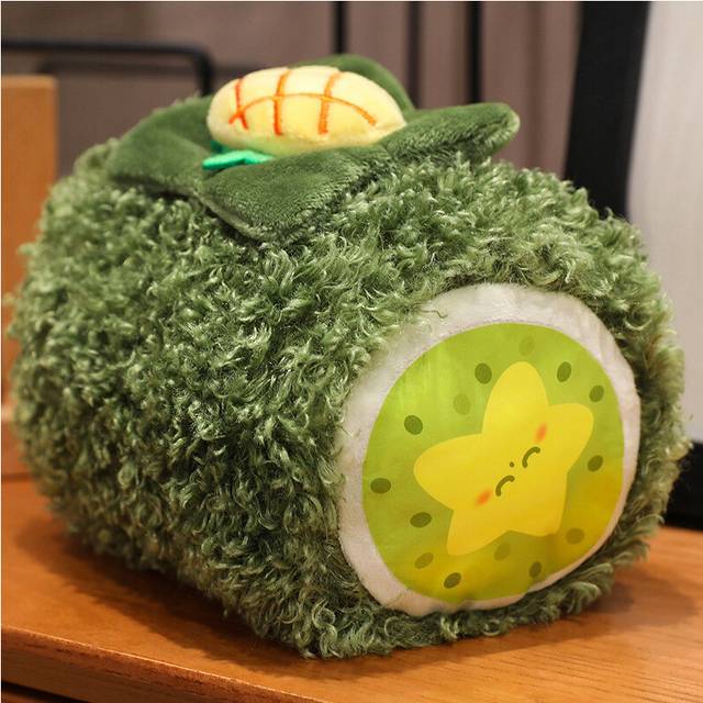(Green) Chocolate Swiss Roll Macaron Plush Toy Pp Cotton Stuffed Doll Girl Birthday Gift