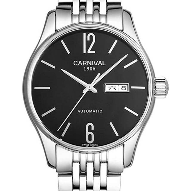 VEANXIN Swiss Luxury Men's Automatic Mechanical Watches Two Tone Stainless Steel Date Dress Wrist Watch