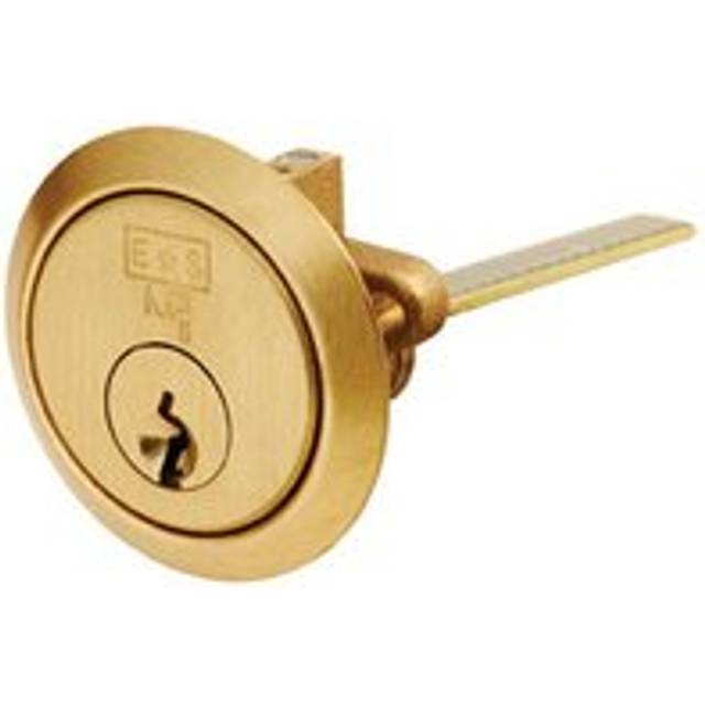 Standard Rim Cylinder Door Lock Keyed to Differ 5 Pin Satin Brass