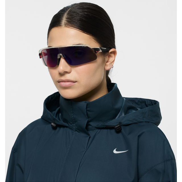 Nike Man NIKE FLYFREE SHIELD E EV24034 902 Sunglasses Bio-inject Transparent Red Mask Normal Mirror