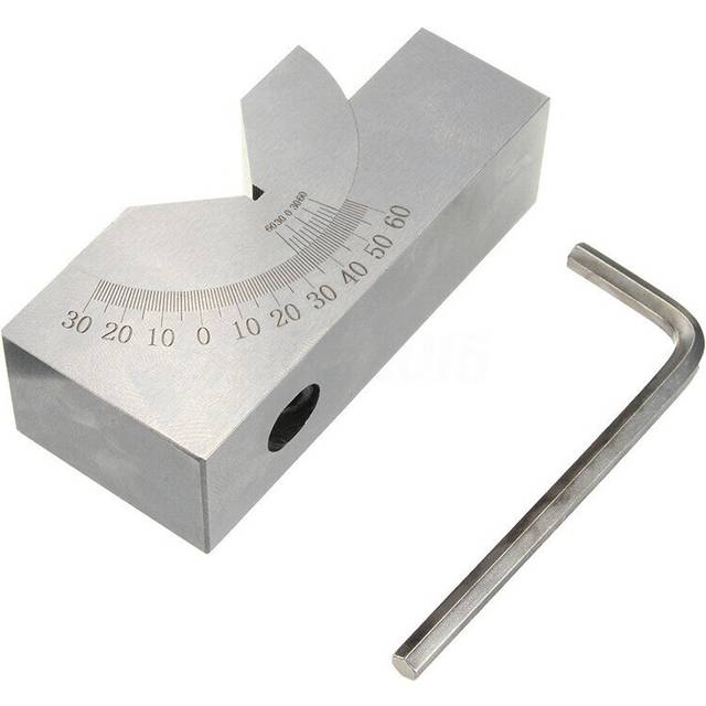 75x25x32mm Precision Mini Adjustable Angle V Block Milling 0 Degree To 60 Degree