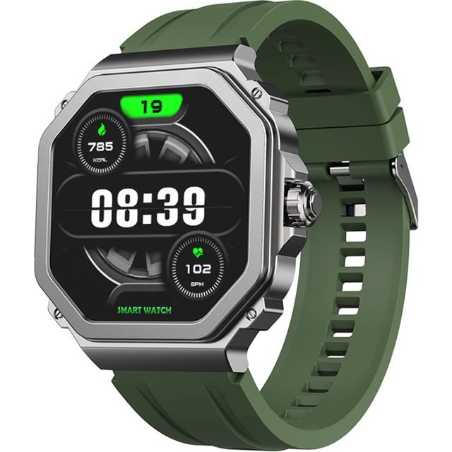 "Chronus Smart Watch Bluetooth 1.43"" AMOLED Heart Rate T63 Blood Oxygen Message Push Multi-Sports Mode(Green)"