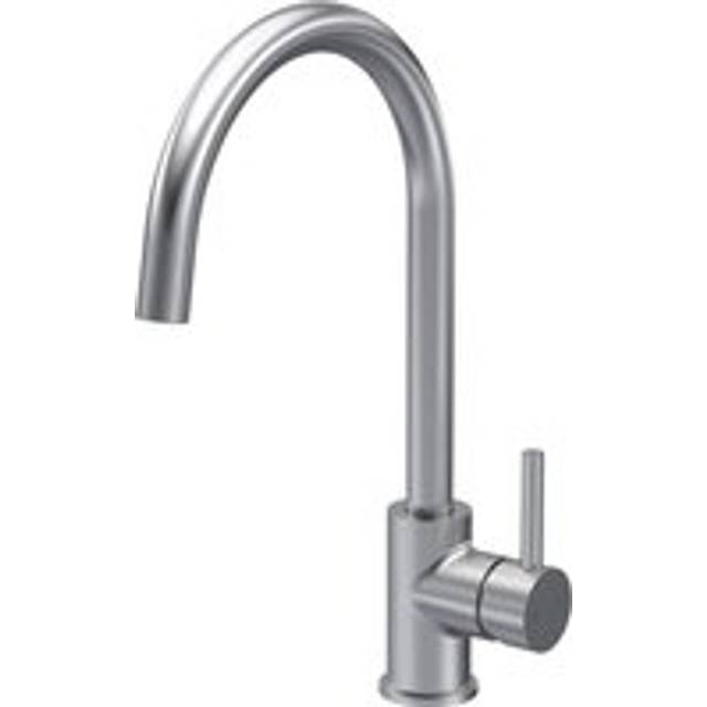 Minimalist Kitchen Mono Mixer Tap with 1 Lever Handle, 436mm - Brushed Nickel
