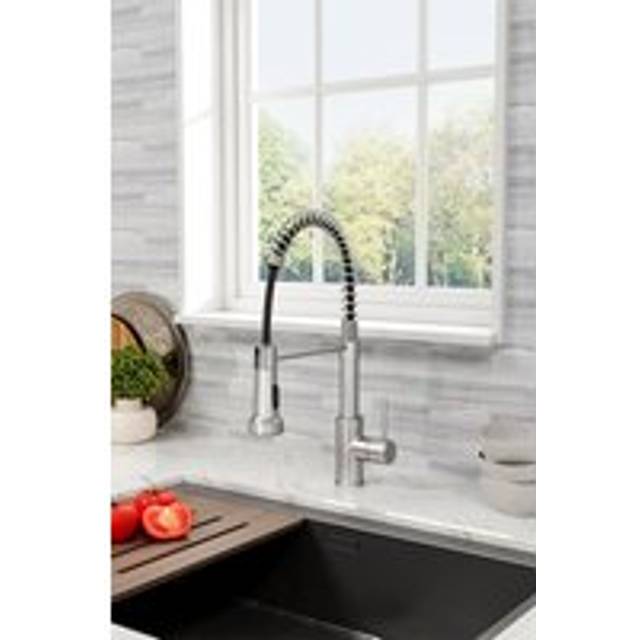 Swivel Pulldown Commercial Kitchen Faucet - Silver - One Size