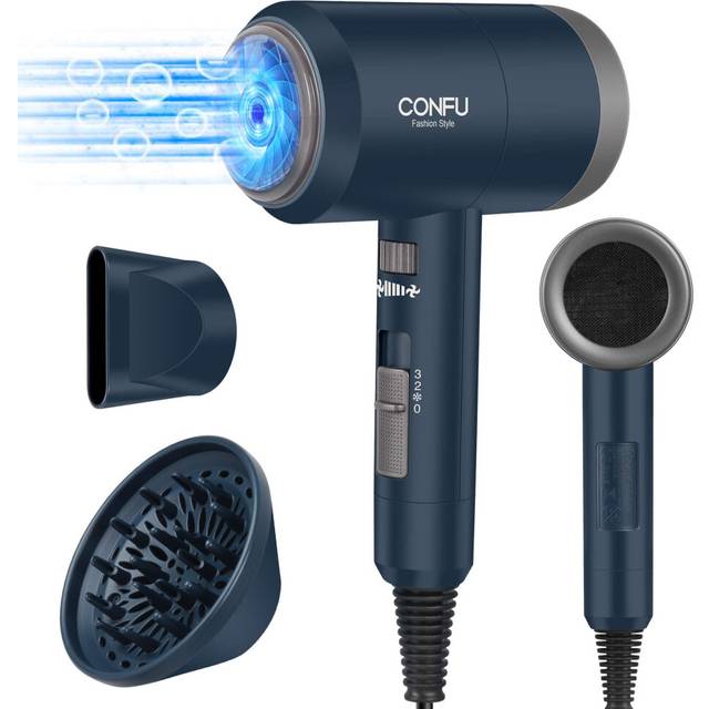 1800W HairDryer for Men, Ionic Hair Blow Dryers, Lightweight Hair Dryer with Cool Shot Button & Diffuser & Concentrator for Travel Salon Home Use,