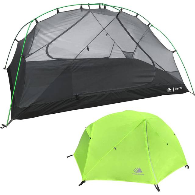 Hyke & Byke Zion 2 Person Backpacking Tent with Footprint - Lightweight Two Door Ultralight Dome Camping Tent
