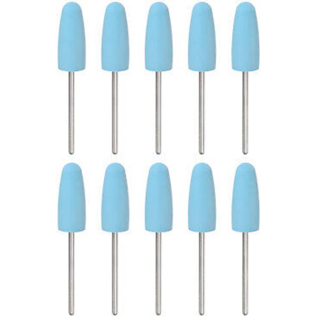 10pcs rubber polishing bit buffing wheels 600 grit 10mm cone grinding head