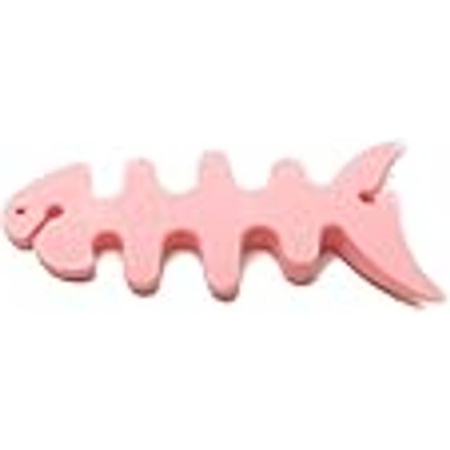 System-s cable manager fish shape silicone for headphones, pink