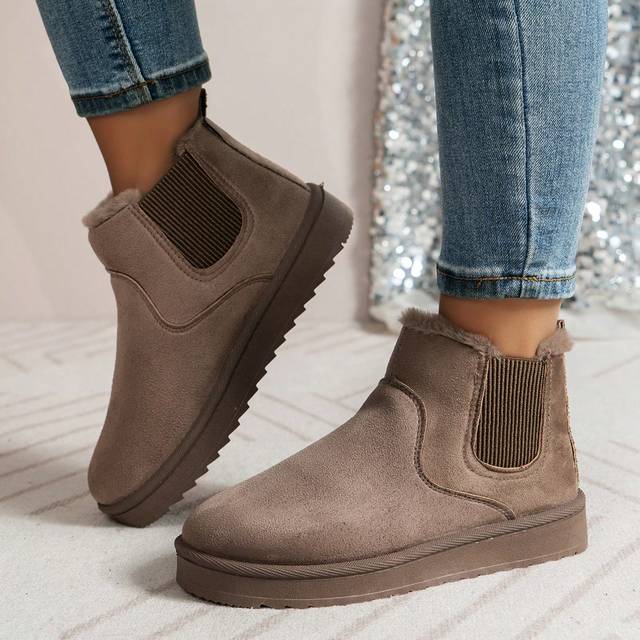 SHEIN Fashion Snowboots For Women, Plush Lined, Thick Sole, Non-Slip, Versatile, 2024 Winter New Arrivals