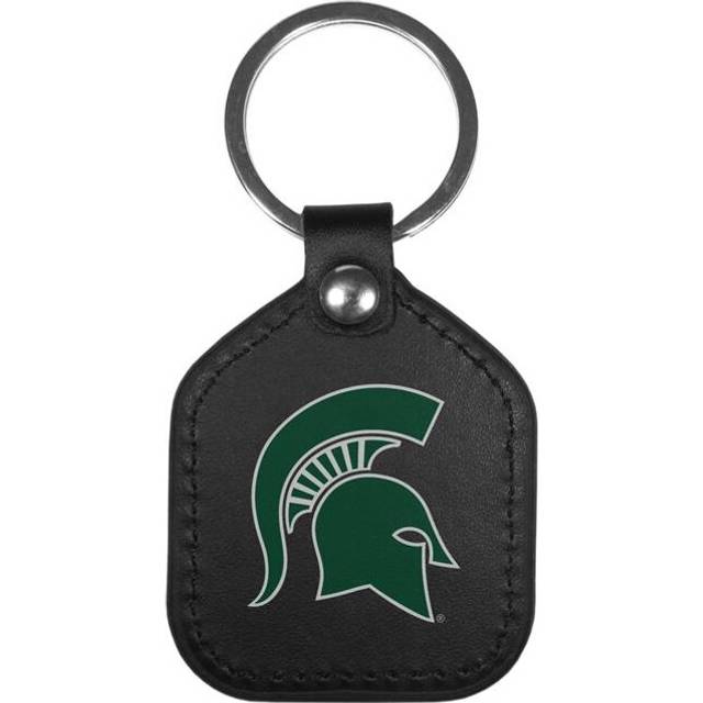 Siskiyou CLKP41 Unisex NCAA Michigan State Spartans Leather Square Key Chain - One Size
