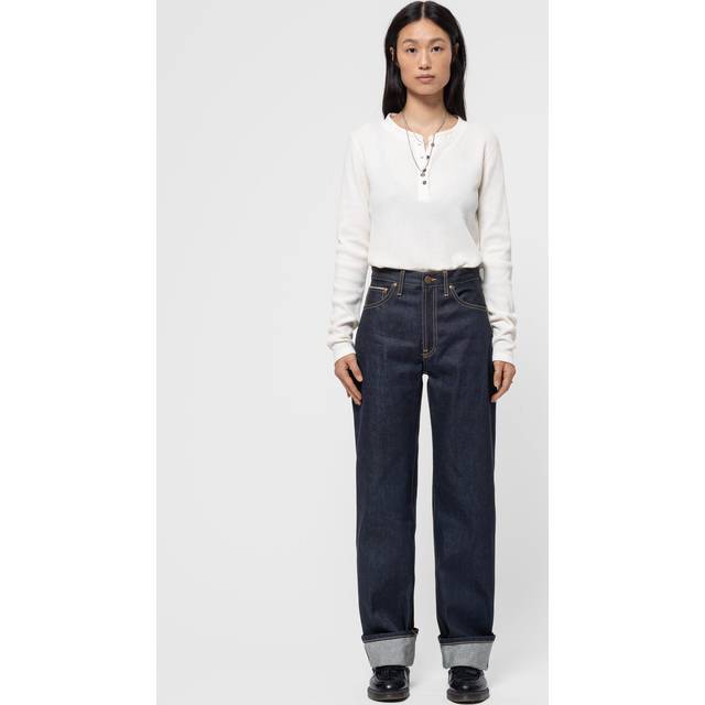Loose Women's Jeans Nudie Jeans Clean Eileen Dry Twilight Selvage - Bleu